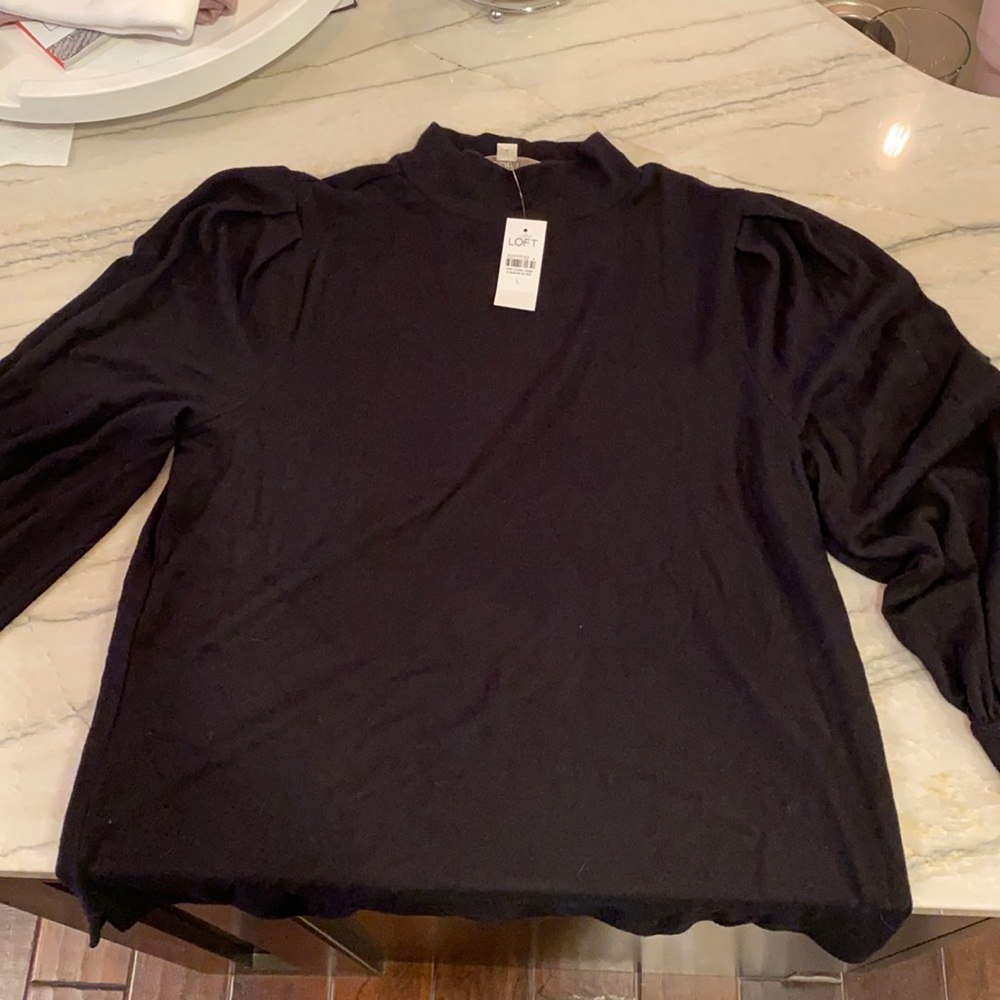 Loft black mock turtleneck